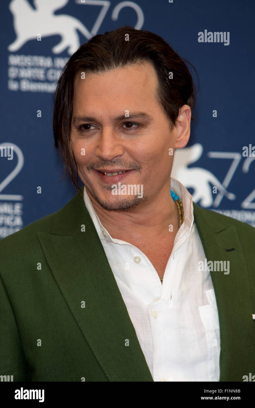 Venice, Italy. 04th Sep, 2015. US actor Johnny Depp poses at the