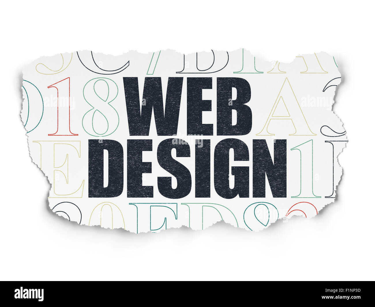 Web design concept: Web Design on Torn Paper background Stock Photo - Alamy
