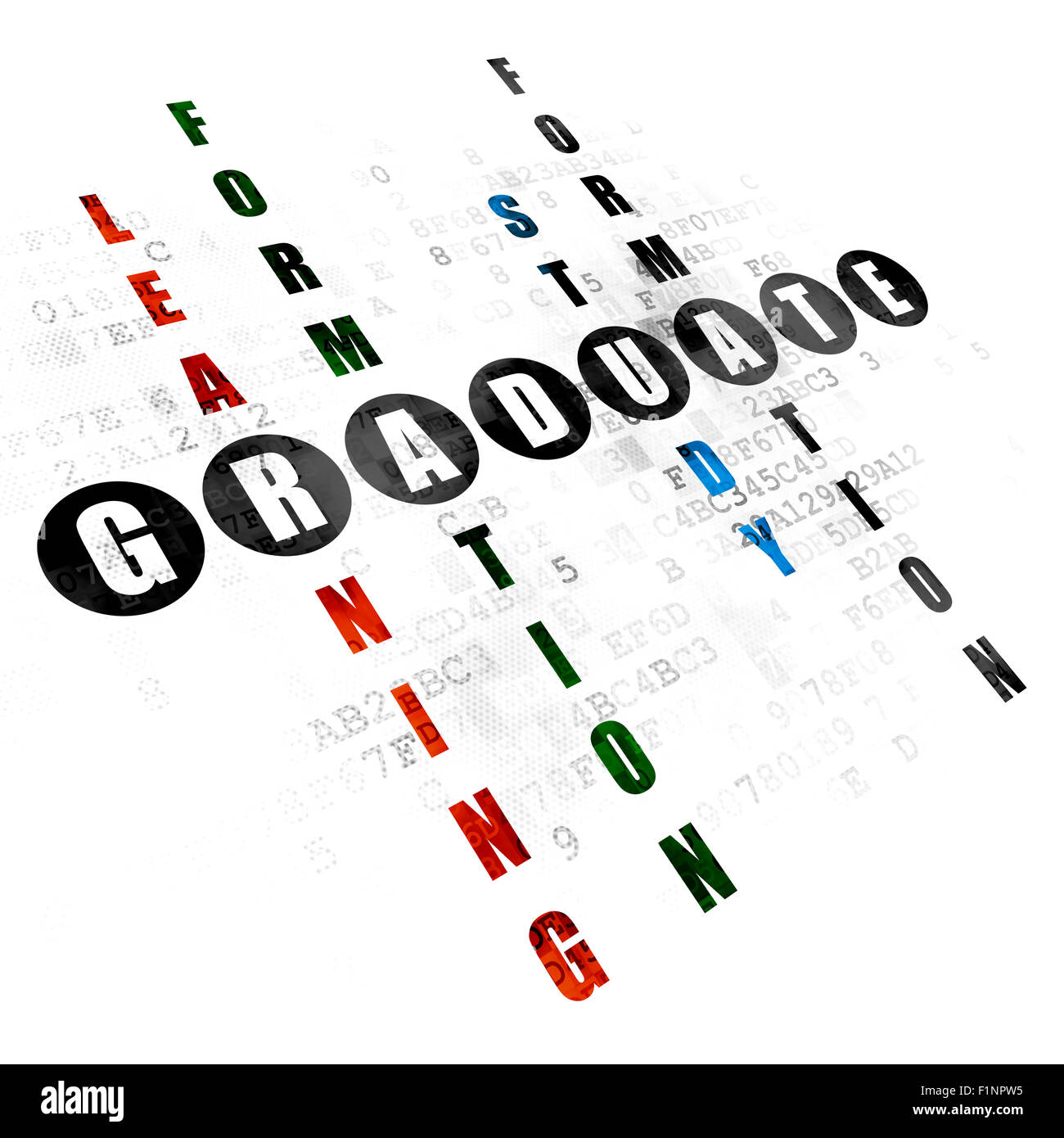 Education concept: word Graduate in solving Crossword Puzzle Stock Education concept: word Graduate in solving Crossword Puzzle Stock