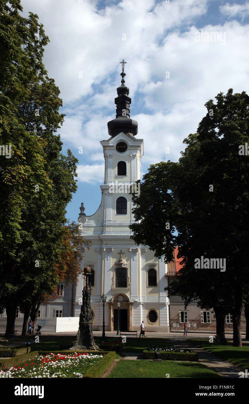 Cathedral of St. Teresa of Avila in Bjelovar, Croatia on September 06, 2013 Stock Photo
