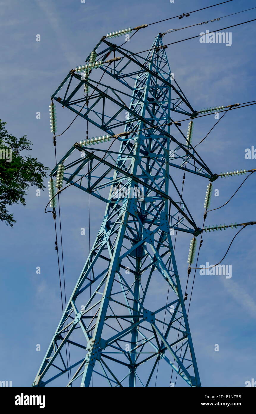 Electric power transmission line, Sofia, Bulgaria Stock Photo Alamy