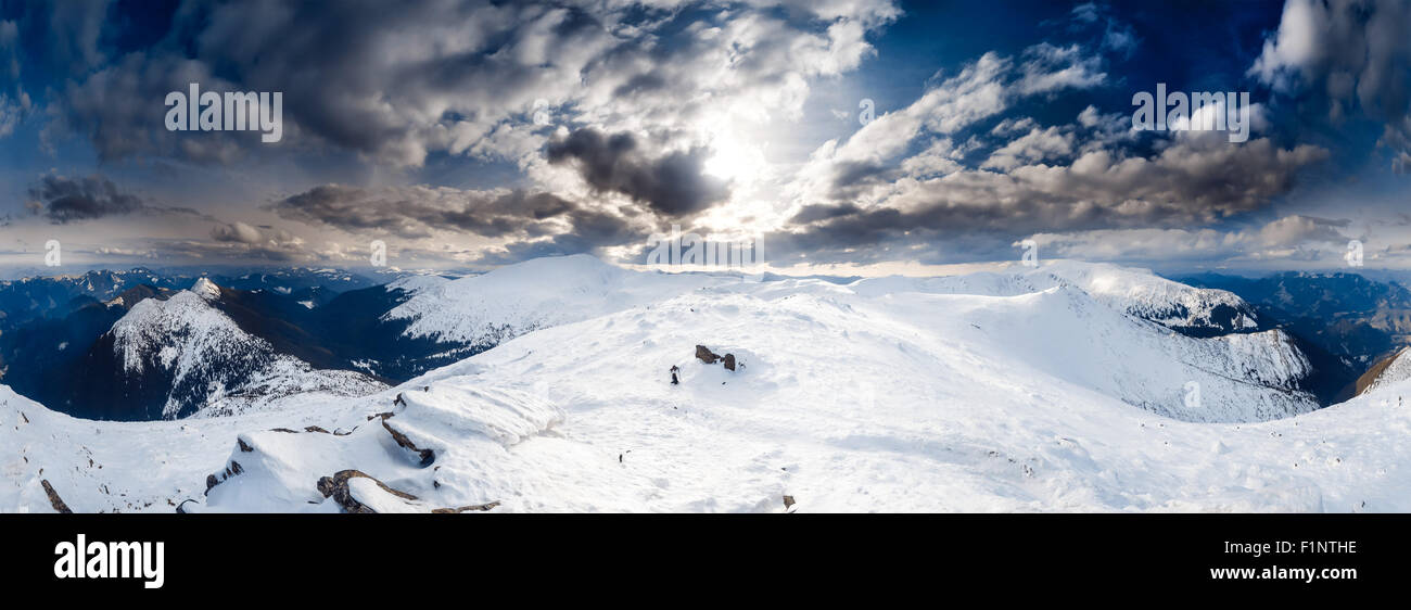 Panoramic winter landscape Stock Photo