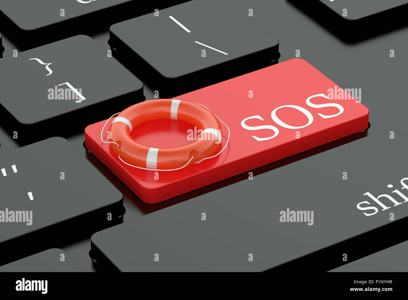 SOS concept on keyboard button Stock Photo - Alamy