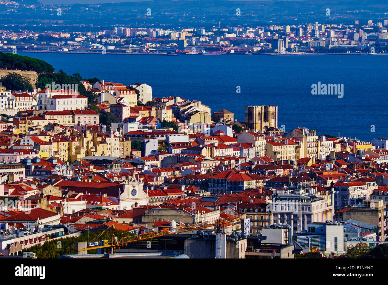 Portugal, Lisbon, Alfama and Sé Cathedral Stock Photo