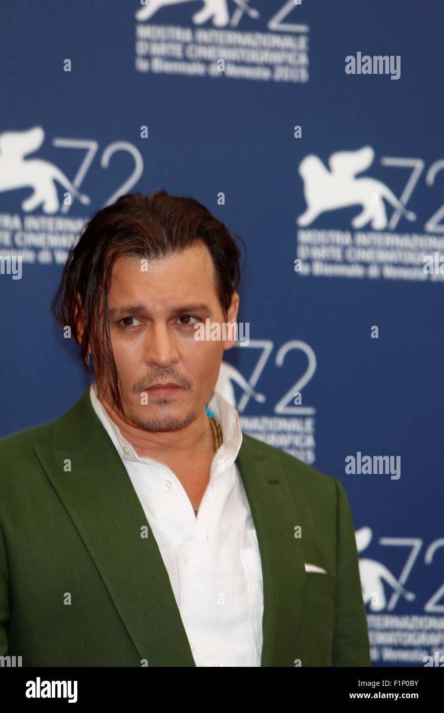 Sept. 4, 2015 - Venice, Ca, Italy - Actor Johnny Depp poses at the