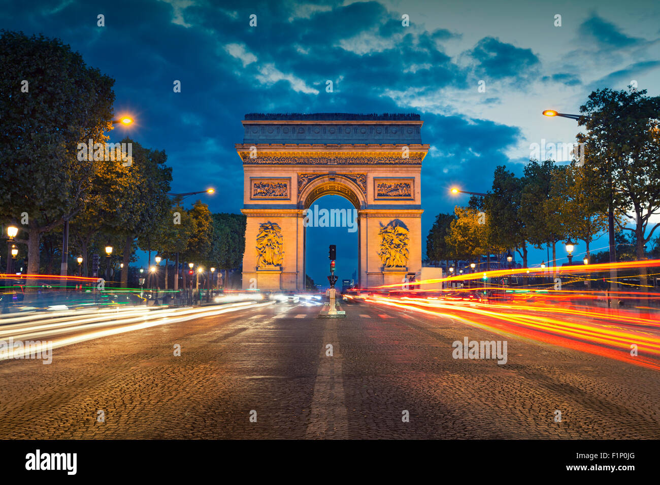 Arc de Triomphe. Image of the iconic Arc de Triomphe in Paris city ...