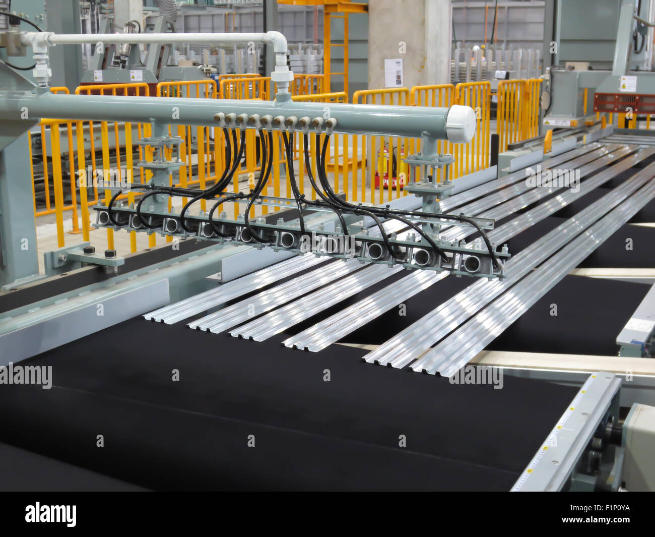 Cutting aluminum lines Stock Photo Alamy