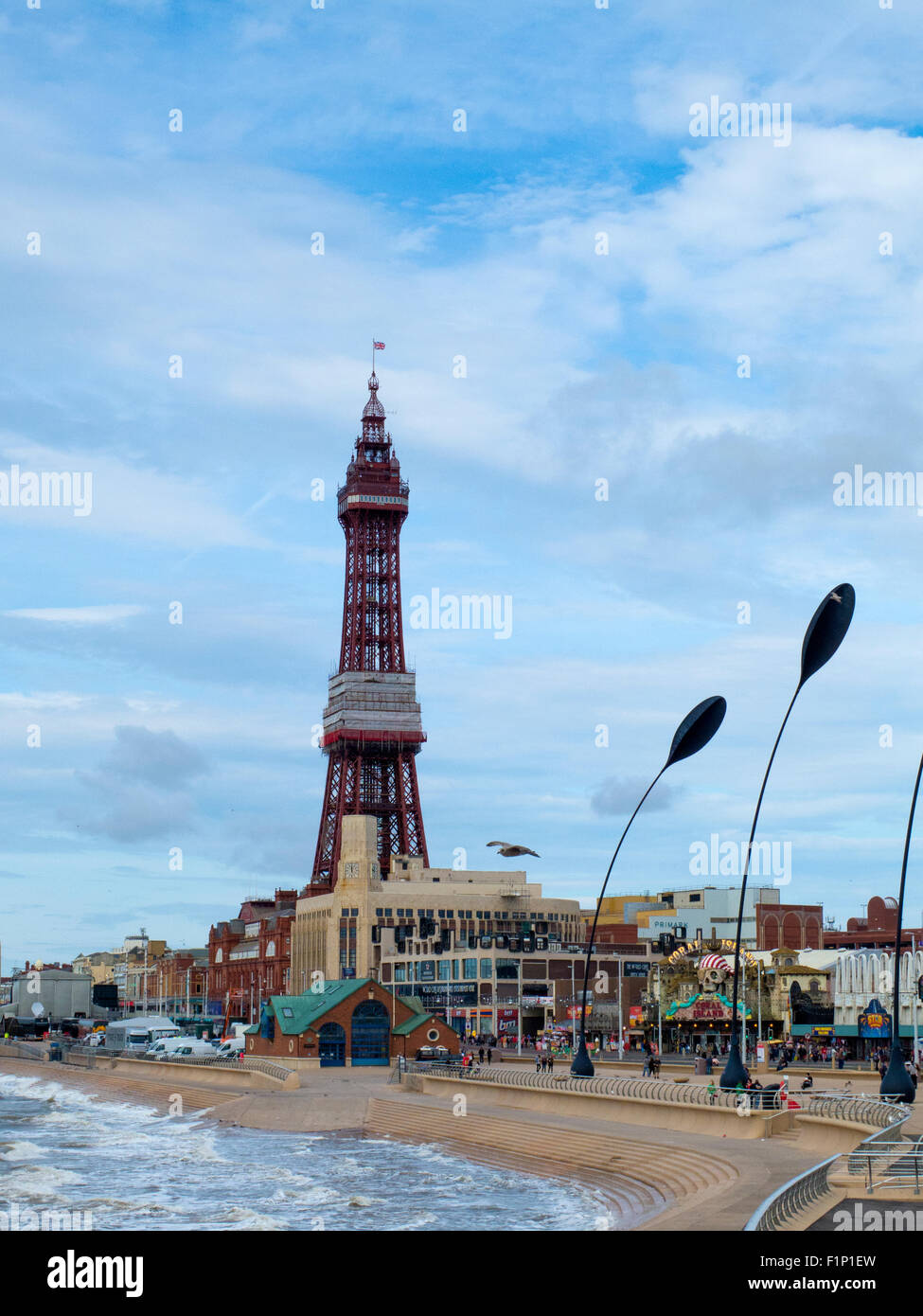 Blackpool Tower Blackpool promenade Stock Photo