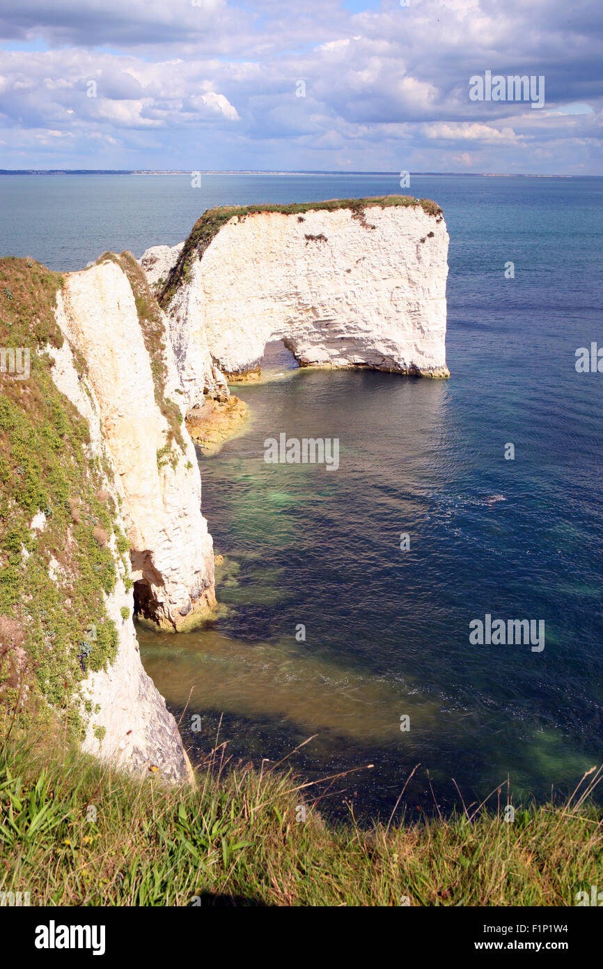 Old Harry Rocks, Handfast Point,  Isle of Purbeck Stock Photo