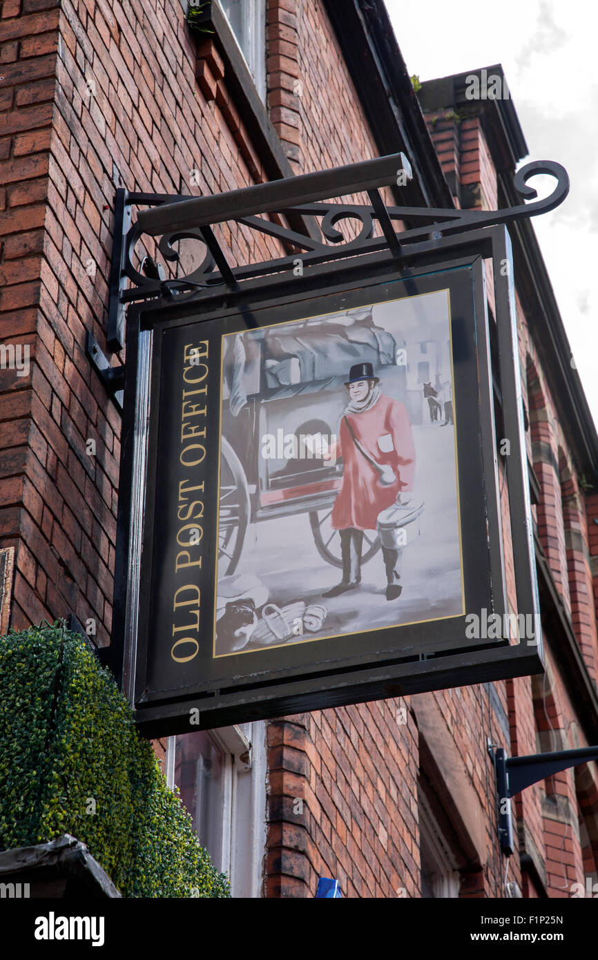 Old Post Office Pub Sign; Liverpool; England; UK Stock Photo Alamy