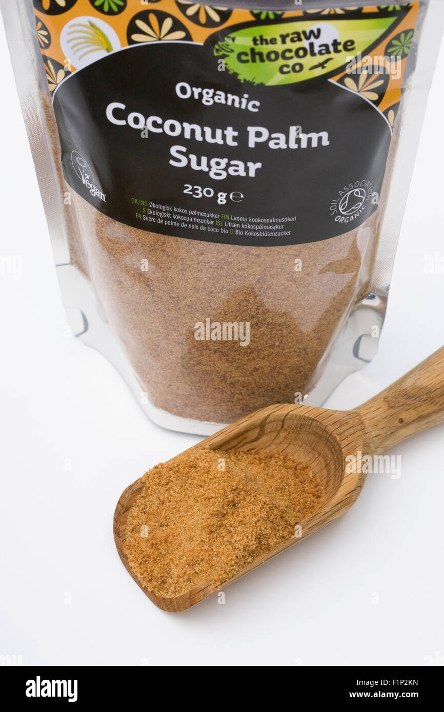 Coconut palm sugar. Stock Photo