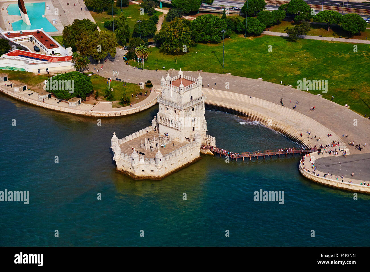 Portugal, Lisbon, Belem tower, Architect Francisco de Arruda, 1515-1521 (UNESCO World Heritage List, 1983), Belem district, Lisb Stock Photo