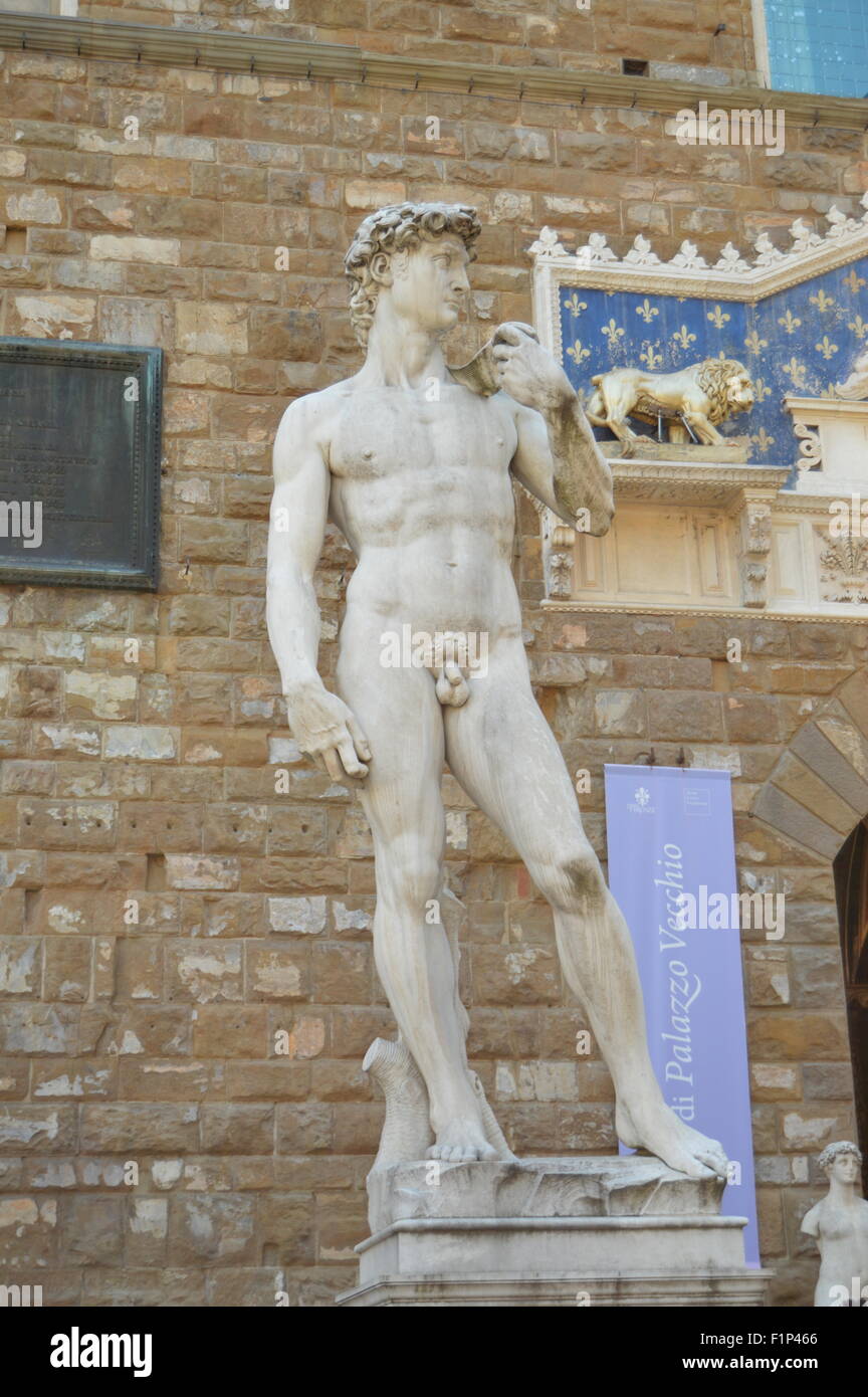 Statue of David Replica, Florence, Italy Stock Photo Alamy