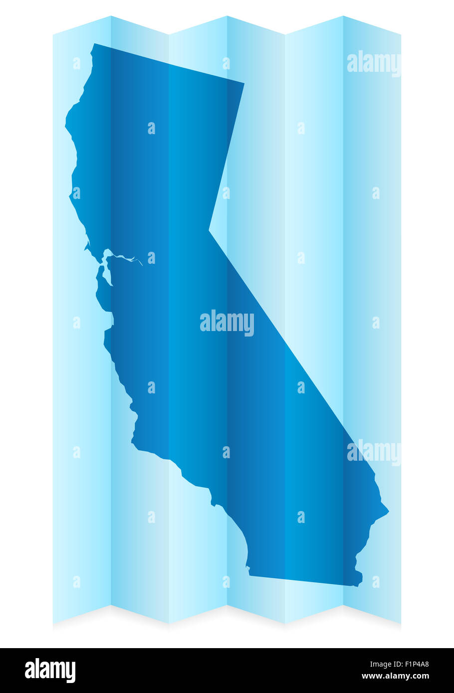 California map on a white background. Vector illustration Stock Photo