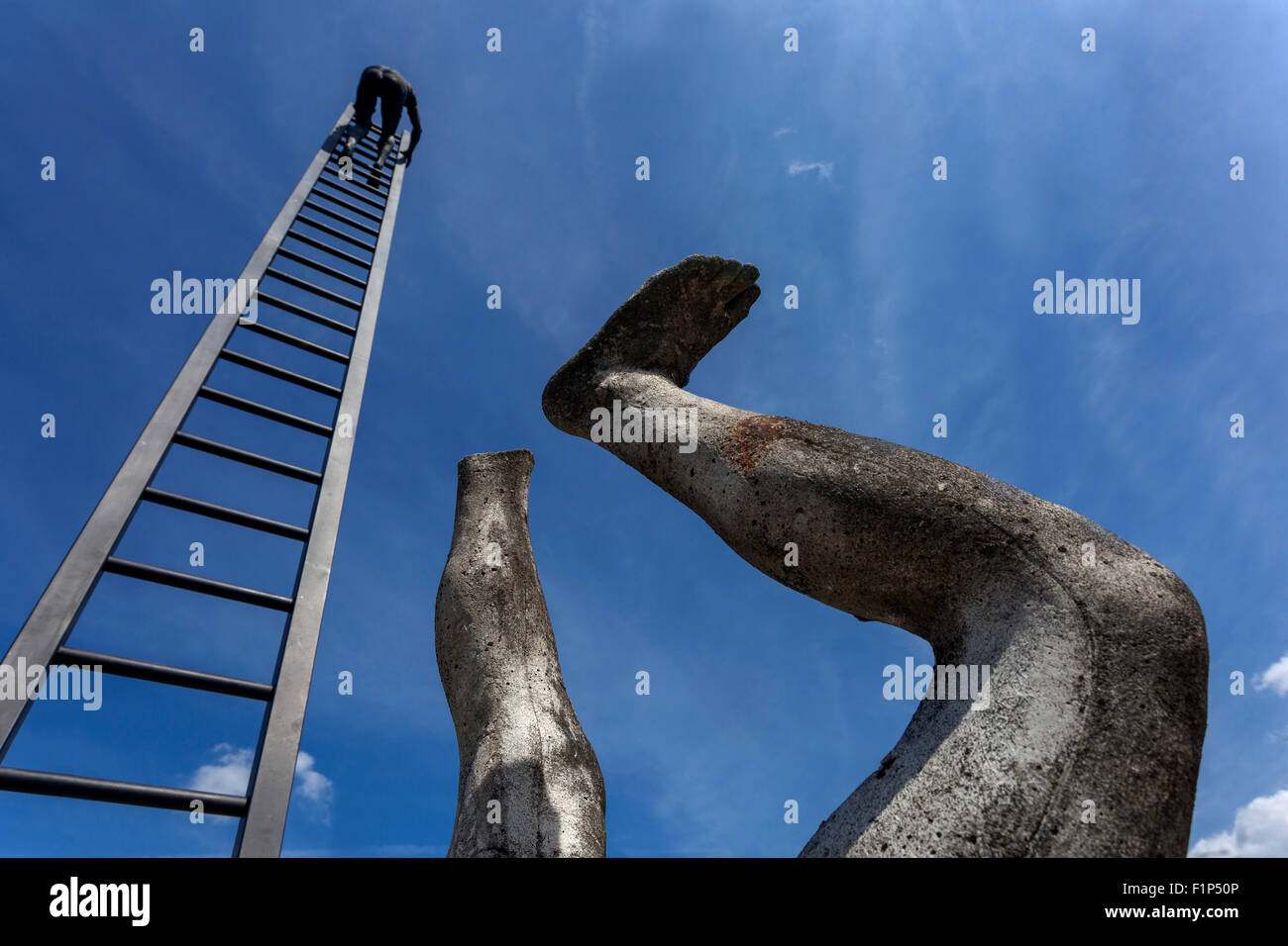 Vojna Memorial, a museum of victims of communism, statue, near Pribram ...