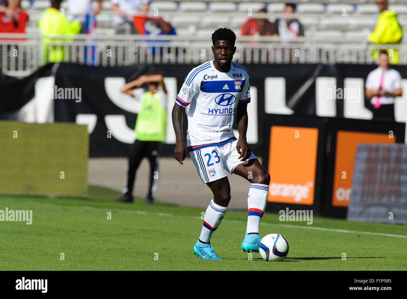 Samuel Umtiti 22 08 2015 Lyon Rennes 3eme Journee De Ligue 1 Photo Jean Paul Thomas Icon Sport Stock Photo Alamy