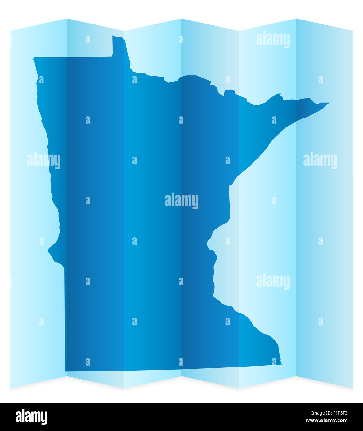 Minnesota map on a white background. Vector illustration Stock Photo