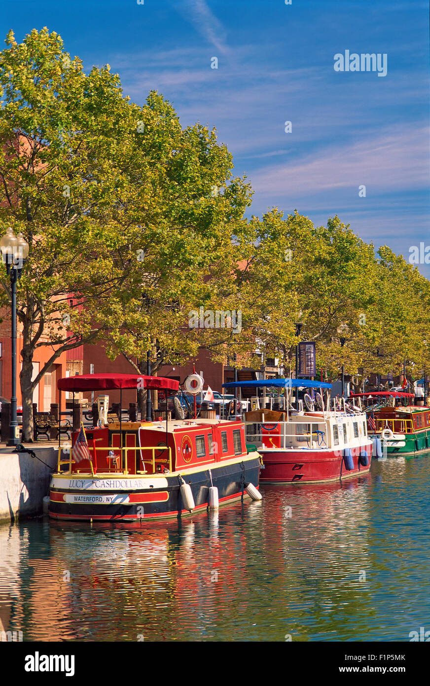 Canal Boats, Seneca Falls, New York, USA Stock Photo Alamy