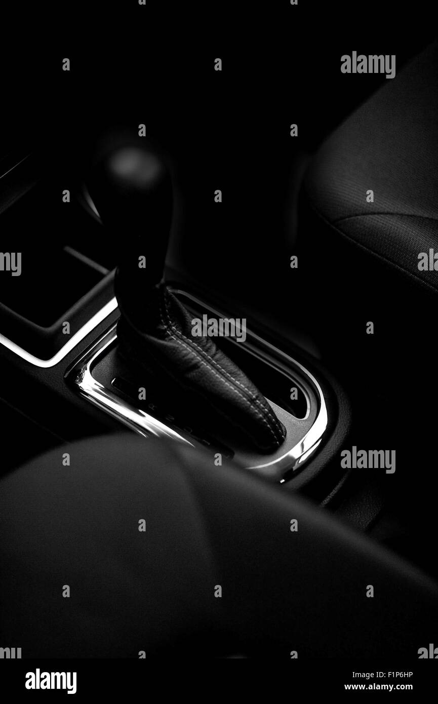 StickShift for Automatic Vehicle Transmission. Black Interior with