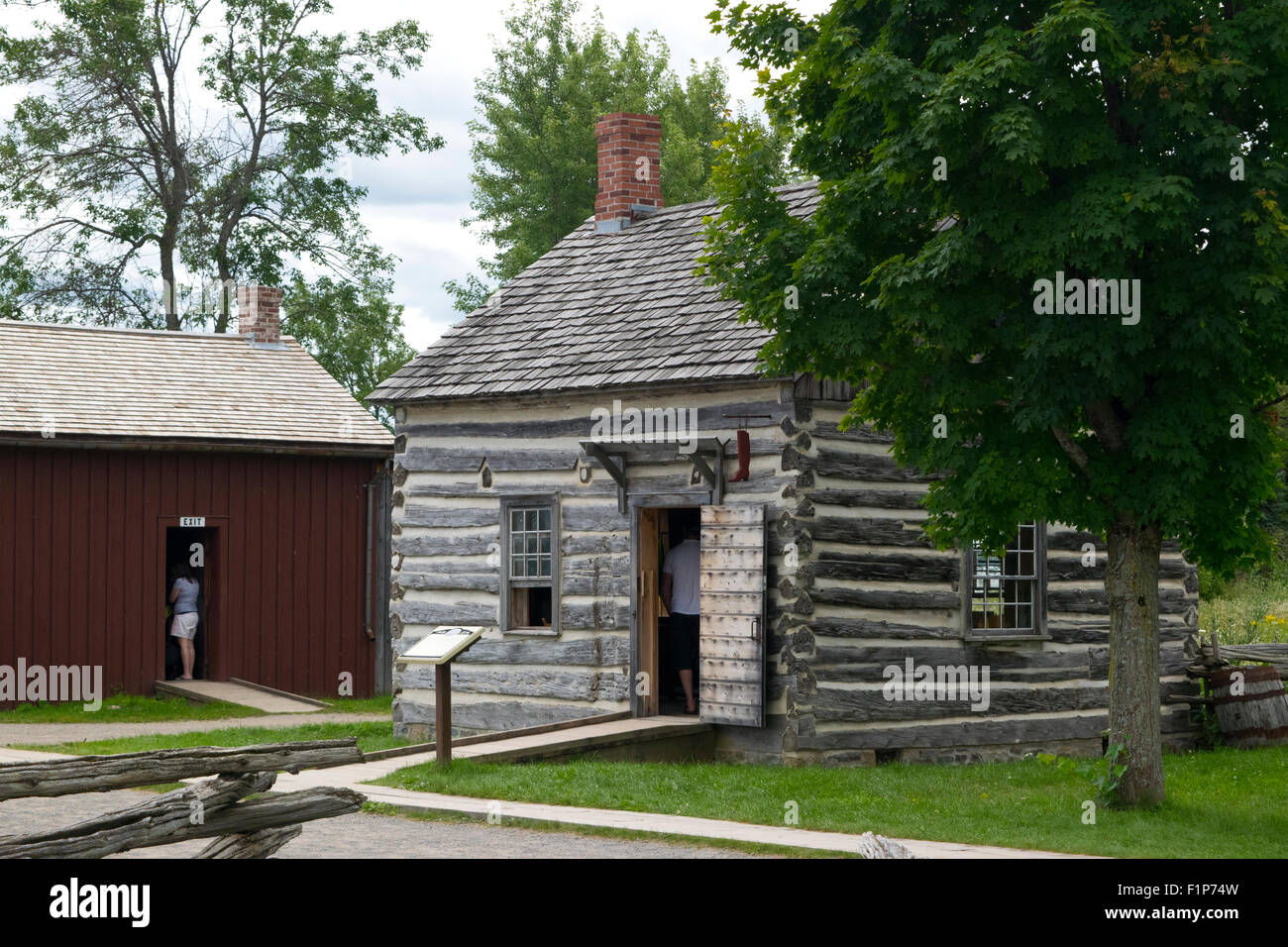 The Shoemaker's cabin at Upper Canada Village. Stock Photo