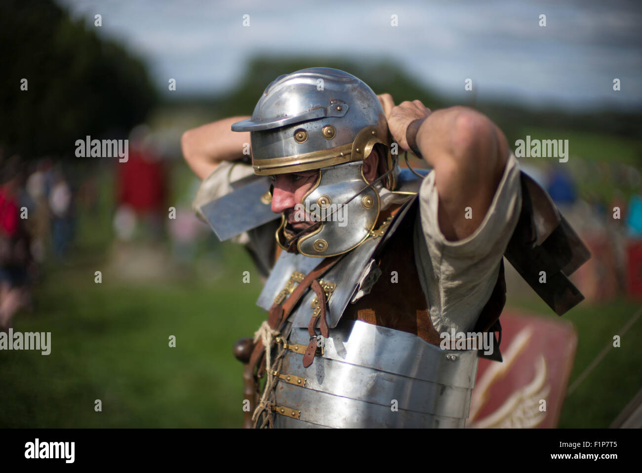 Hadrians Wall Live! - The Big Roman Soldier Event.  Birdoswald, Cumbria, 5th September 2015. Stock Photo