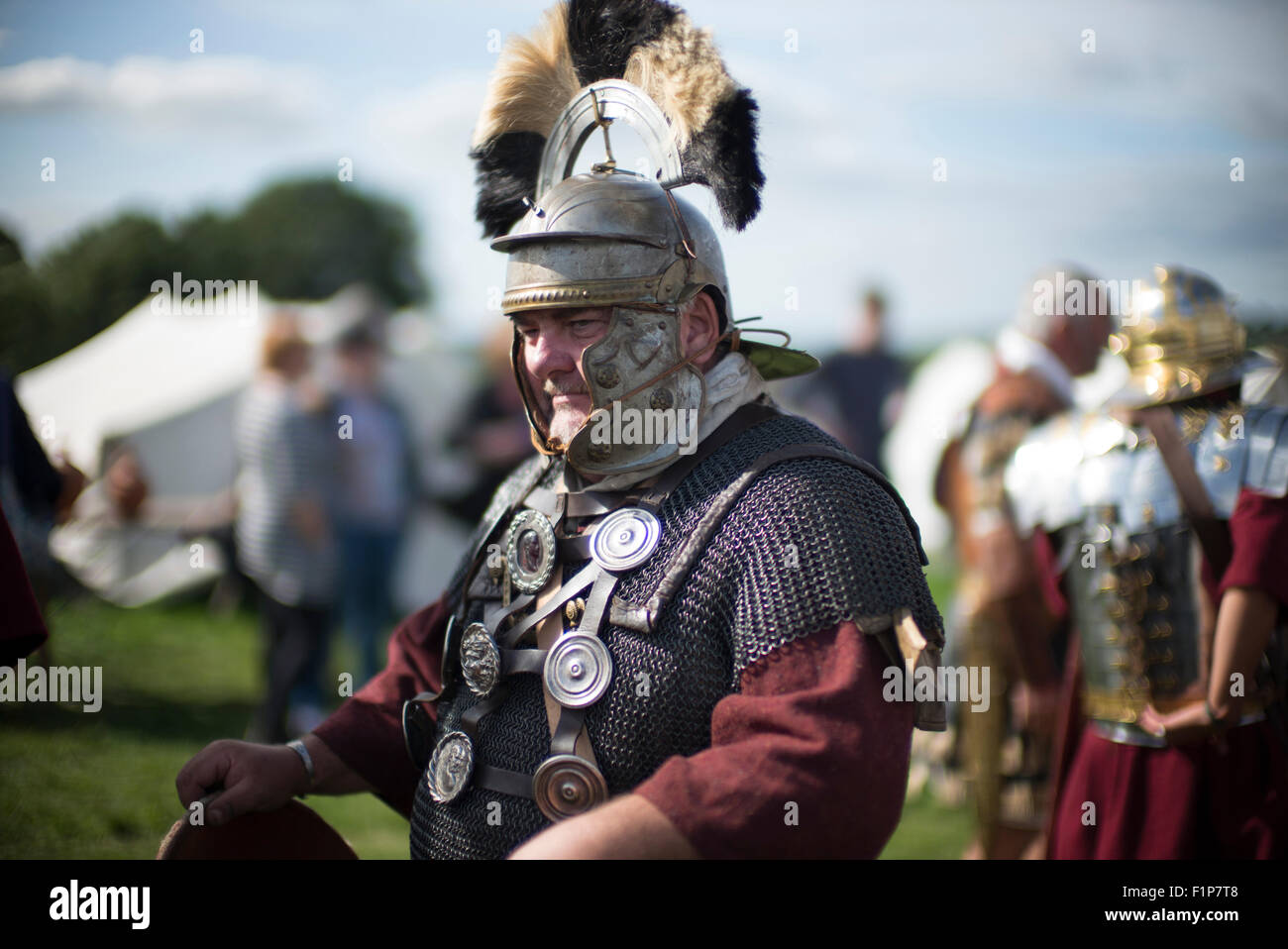 Hadrians Wall Live! - The Big Roman Soldier Event.  Birdoswald, Cumbria, 5th September 2015. Stock Photo