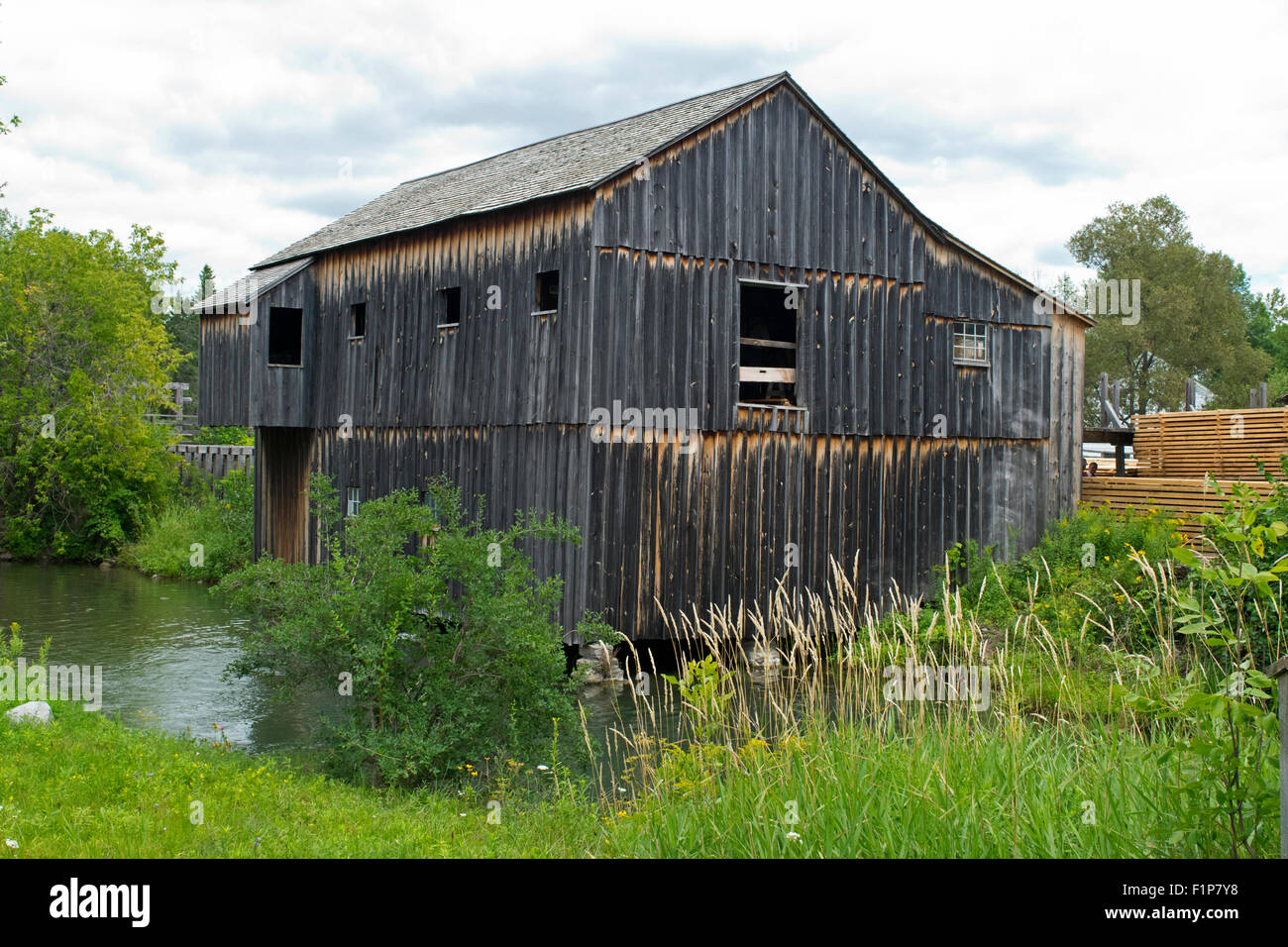 Sawmill at Upper Canada Village. Stock Photo