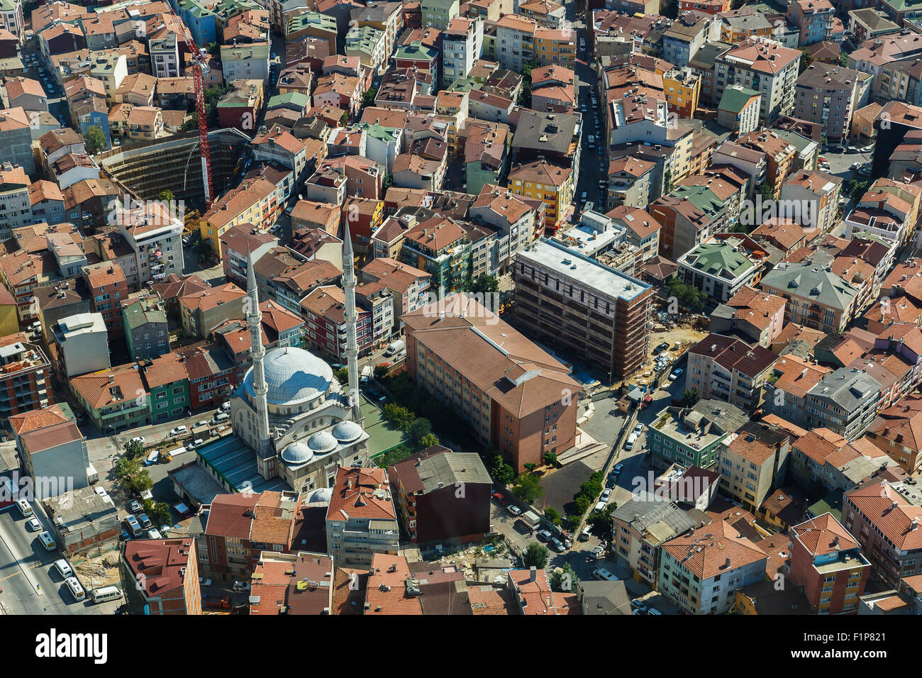 Panorama of Istanbul tower Istanbul Sapphire.The height of 286 meters Stock Photo
