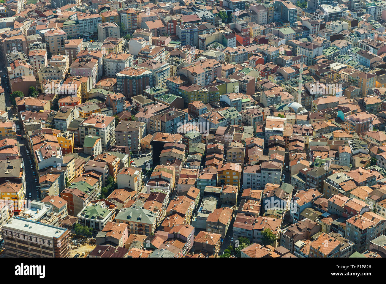 Panorama of Istanbul tower Istanbul Sapphire.The height of 286 meters Stock Photo