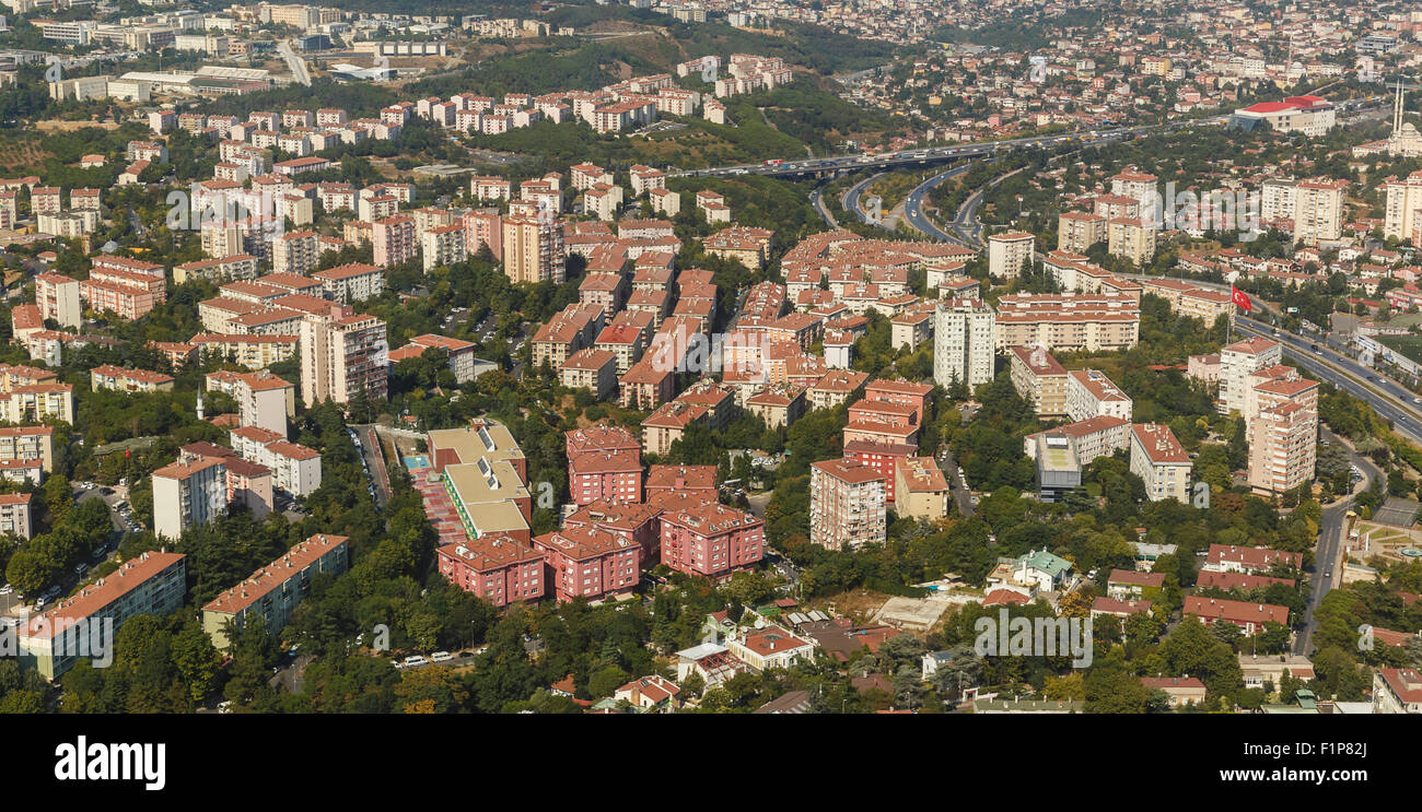 Panorama of Istanbul tower Istanbul Sapphire.The height of 286 meters Stock Photo