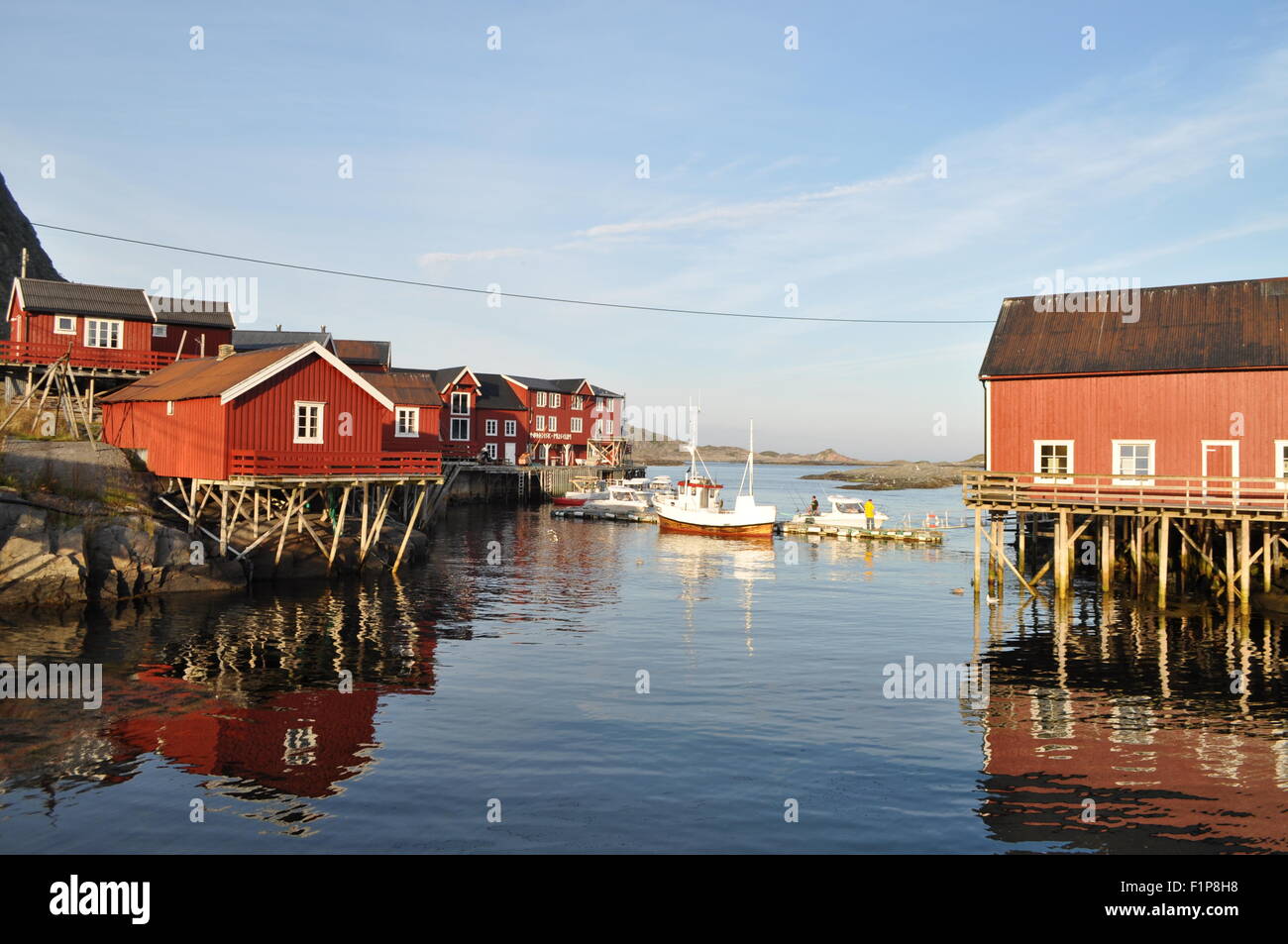 Lofoten Islands: Å i Lofoten, the fisherman's village, with rorbu Stock Photo