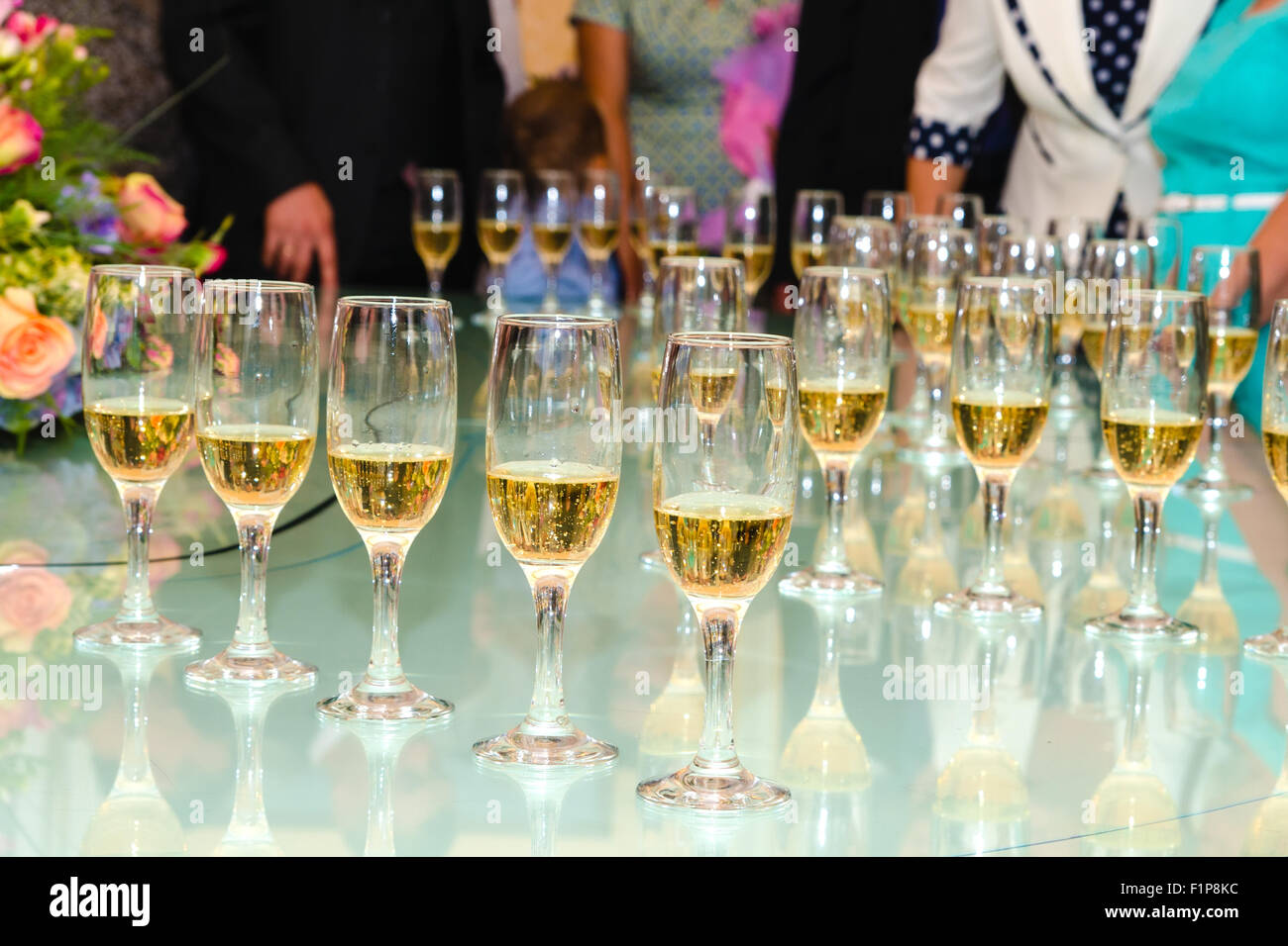 Champagne in glasses Stock Photo Alamy
