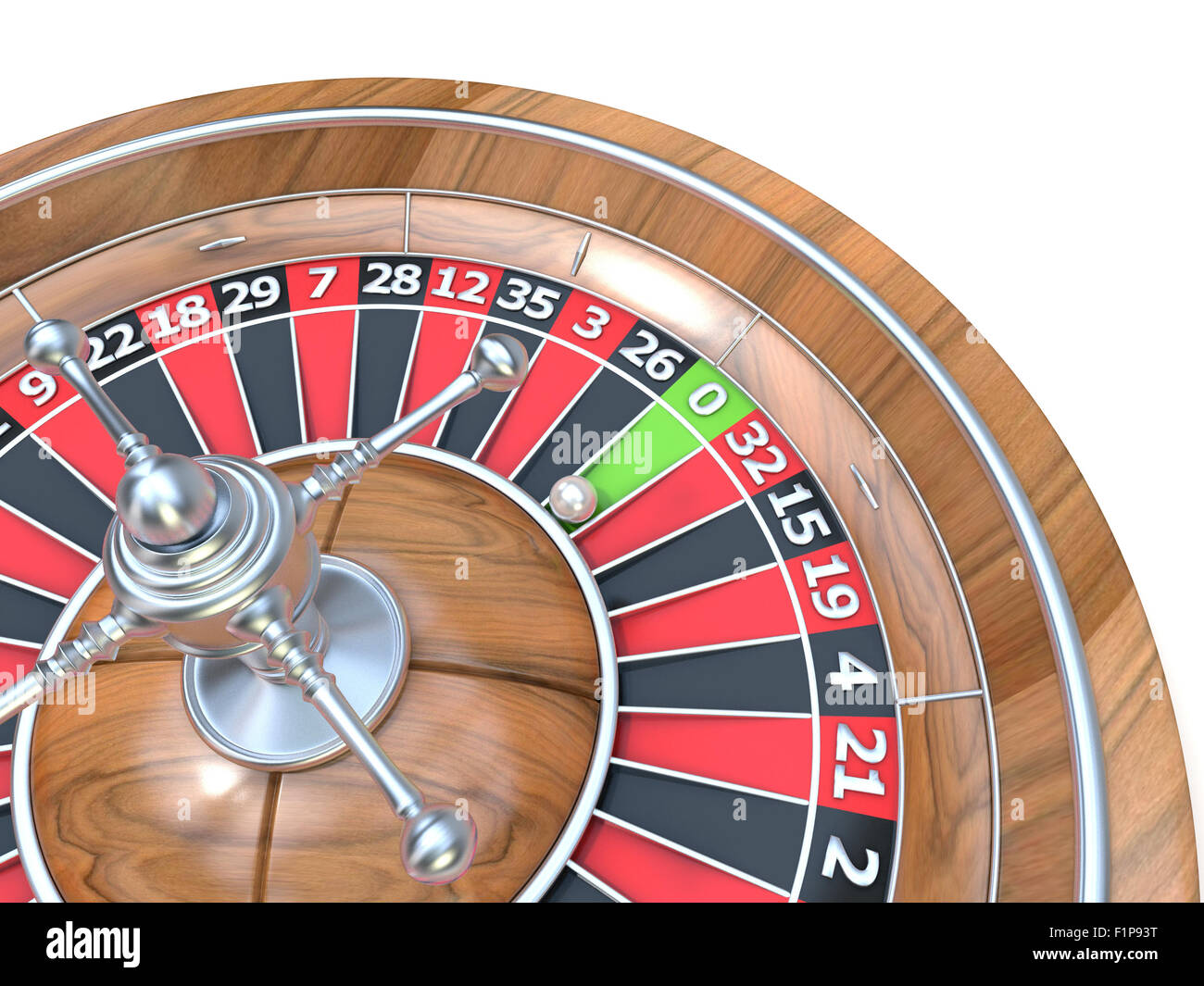 Roulette wheel. 3D render illustration isolated on white background