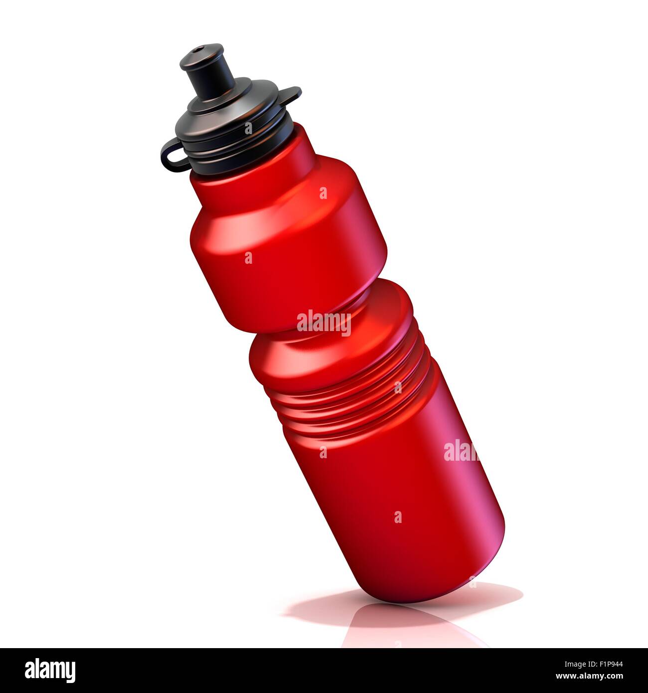 Red plastic sport bottle. 3D render isolated on white background Stock ...