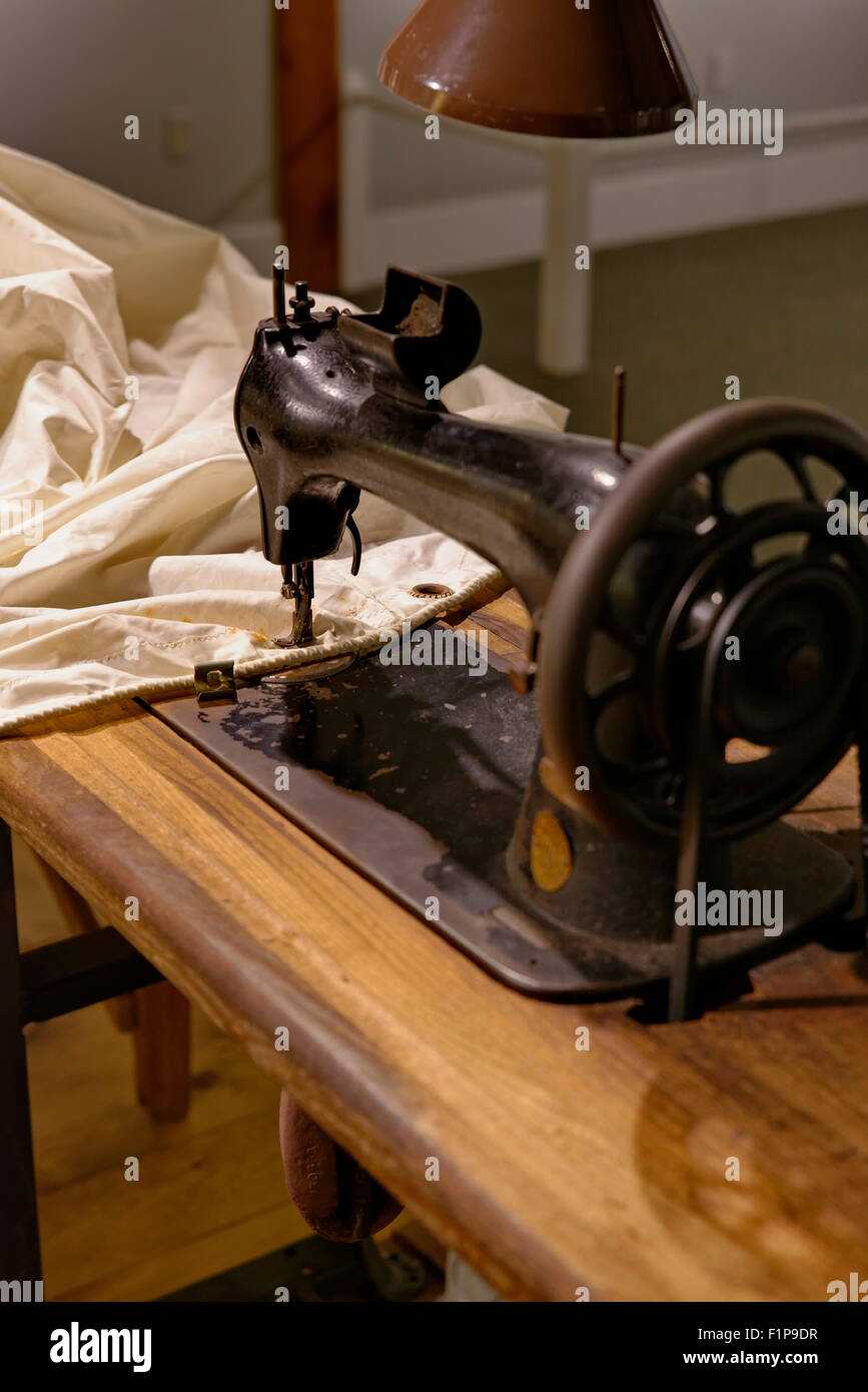Sailmaker's sewing machine on display at the Chesapeake Bay Maritime Museum in St. Michaels, MD