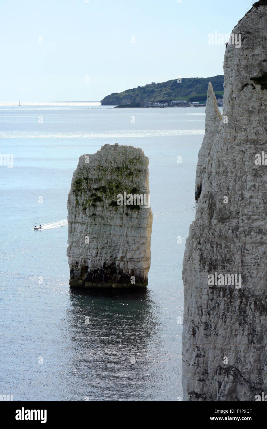 Old Harry Rocks, Handfast Point,  Isle of Purbeck Stock Photo