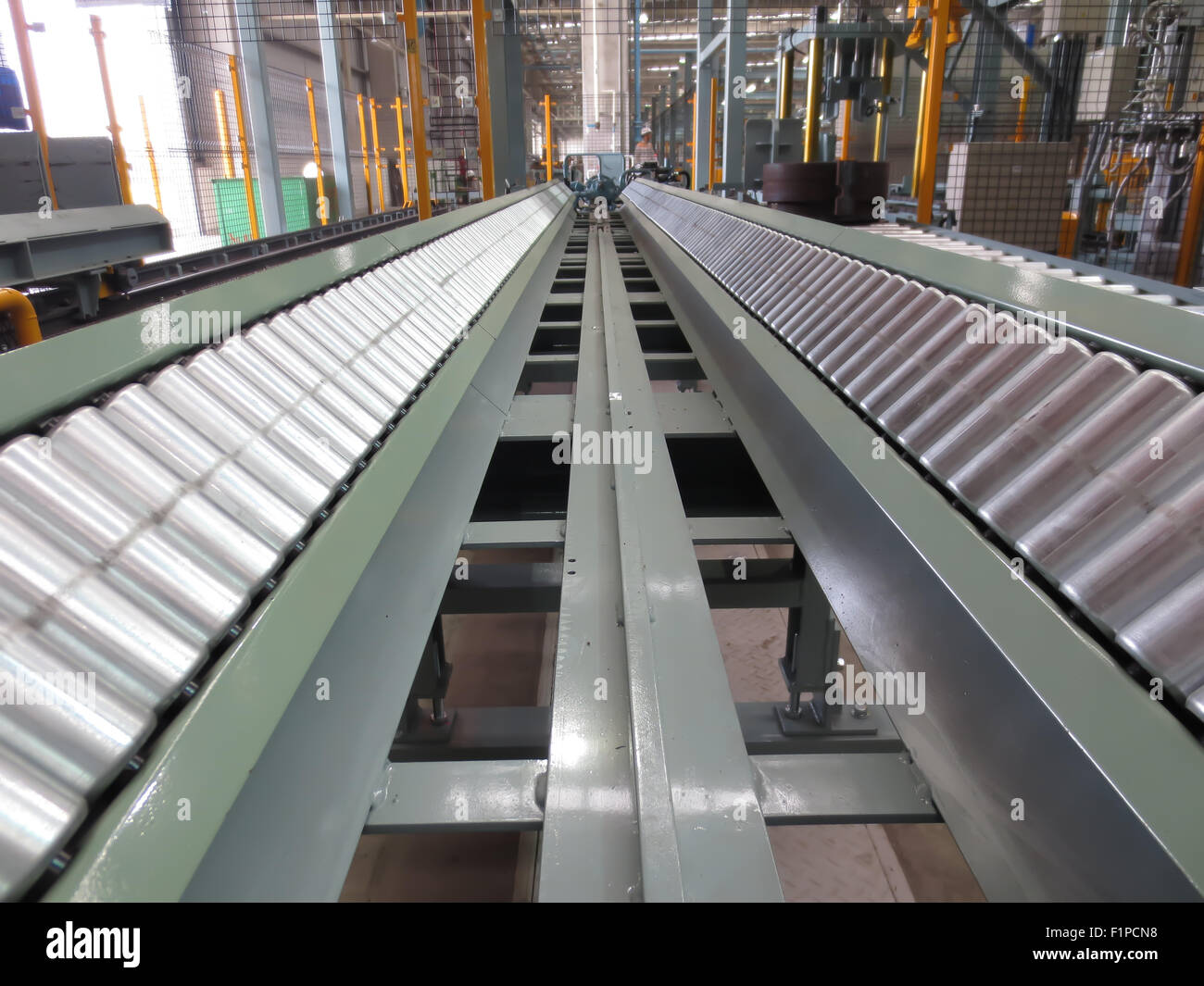 Conveyor for transporting the plant. Stock Photo