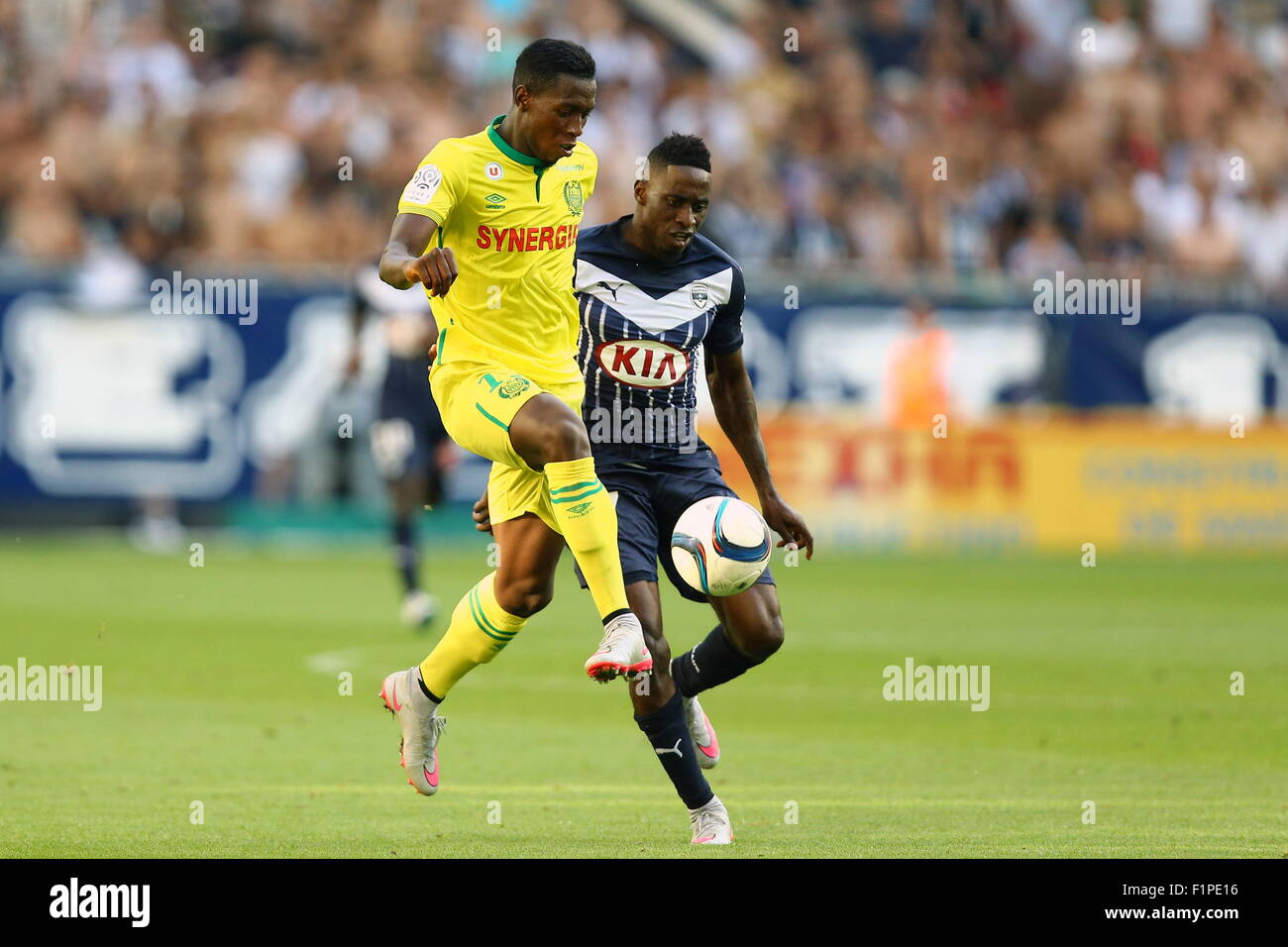 Andre Poko Birama Toure 30 08 2015 Bordeaux Nantes 4eme Journee Stock Photo Alamy