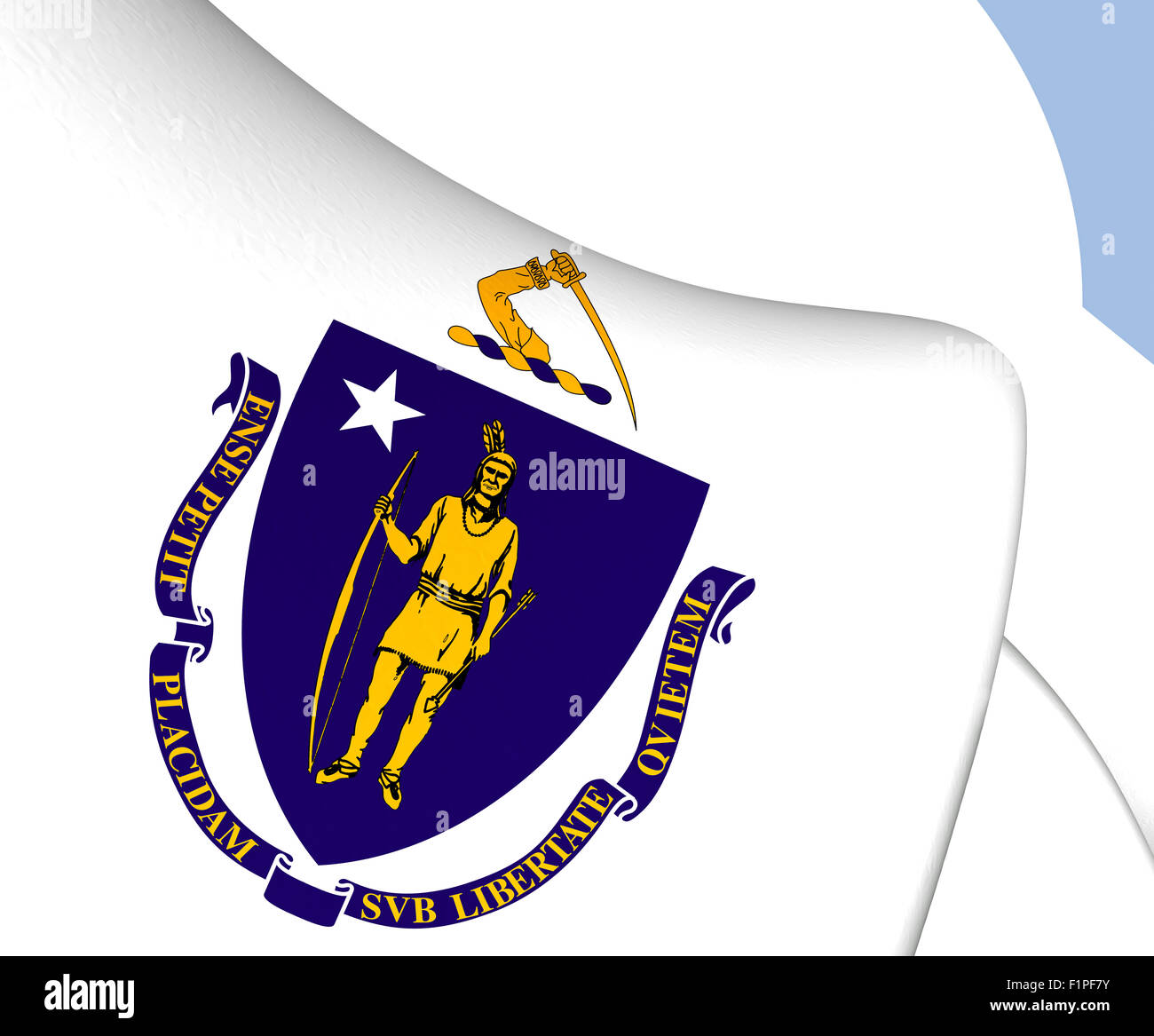 Massachusetts state flag hires stock photography and images Alamy