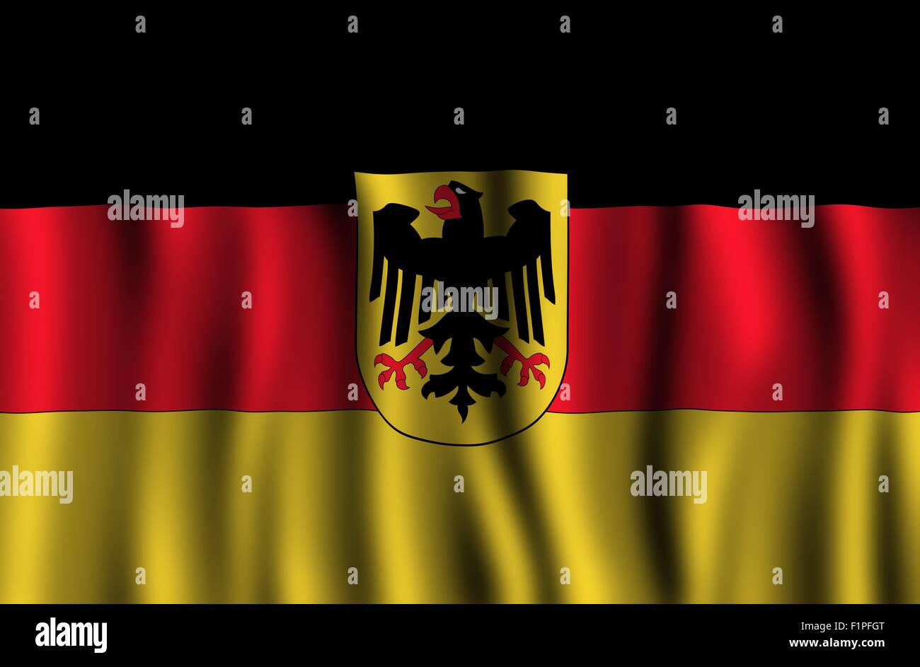 Germany / German National Flag Illustration. German Waving Flag Illustration Stock Photo