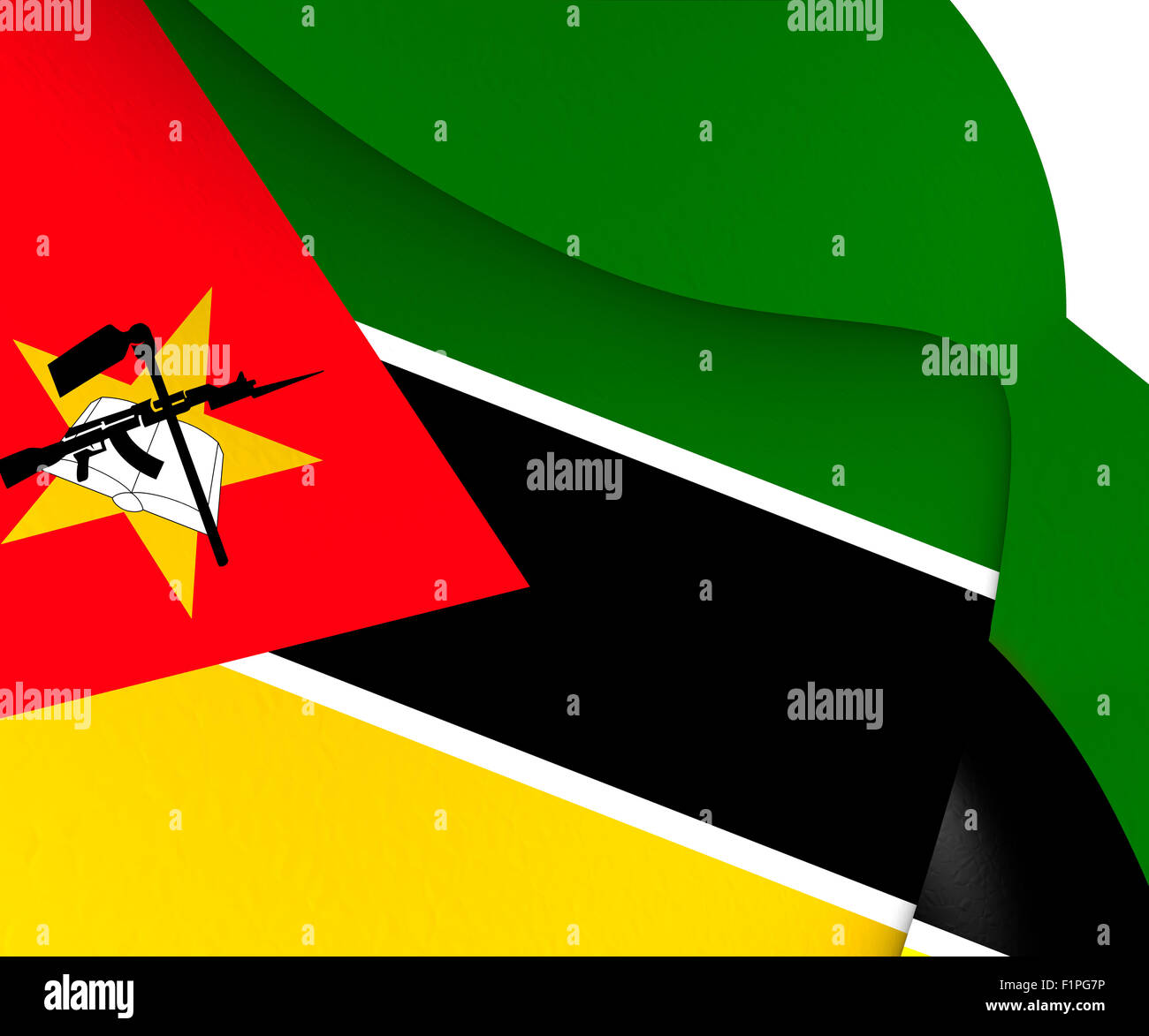Flag of Mozambique. Close Up Stock Photo Alamy