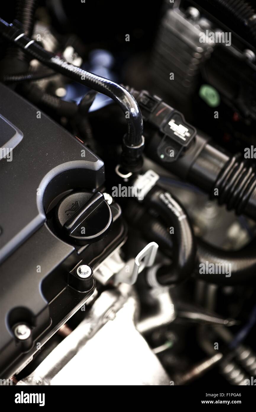 Modern Car Engine. Ecology and Economic Vehicle Technology. Powerful