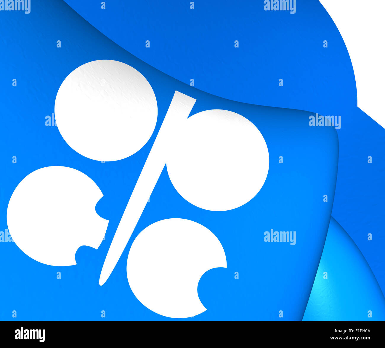 Flag of OPEC. Close Up. Stock Photo