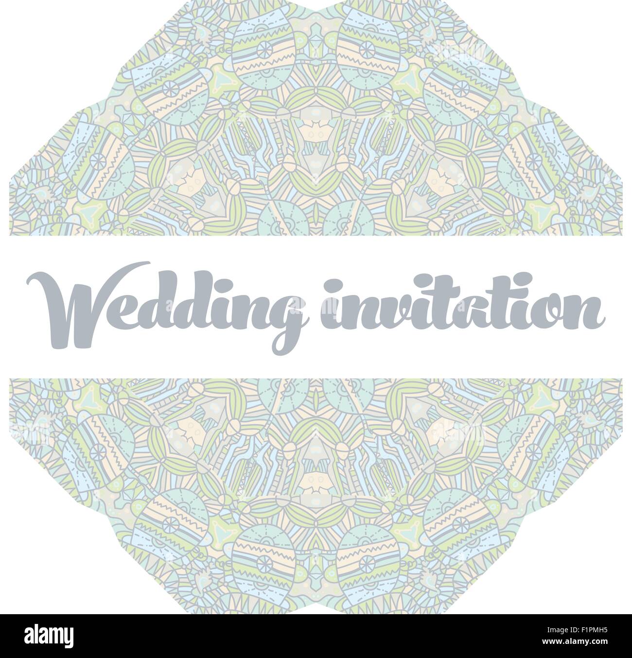 Beautiful abstract wedding invitation Vector illustration Stock Vector