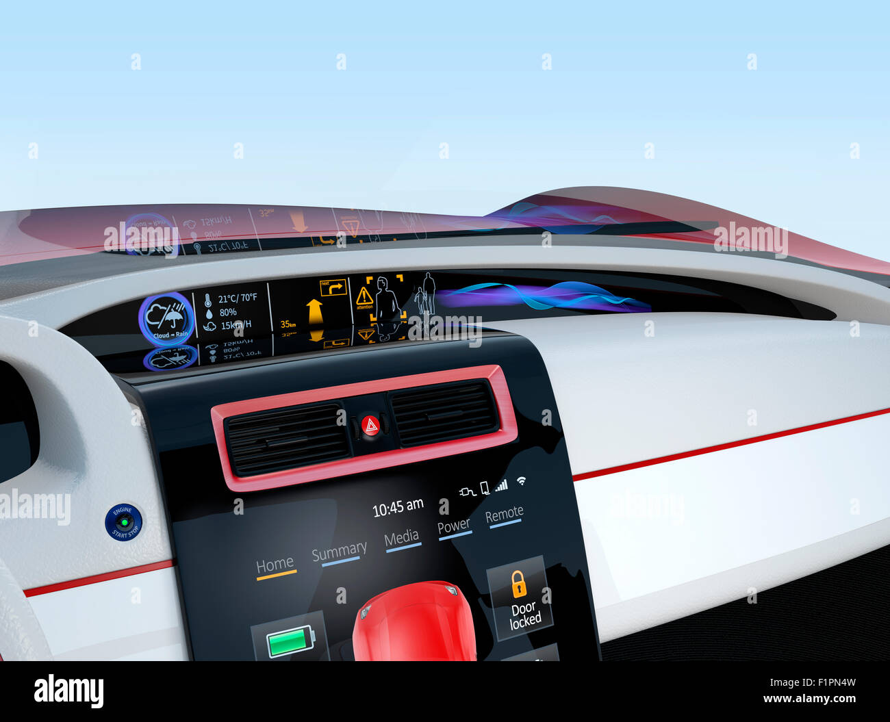 Center multi-information console system can inform driver to pay ...