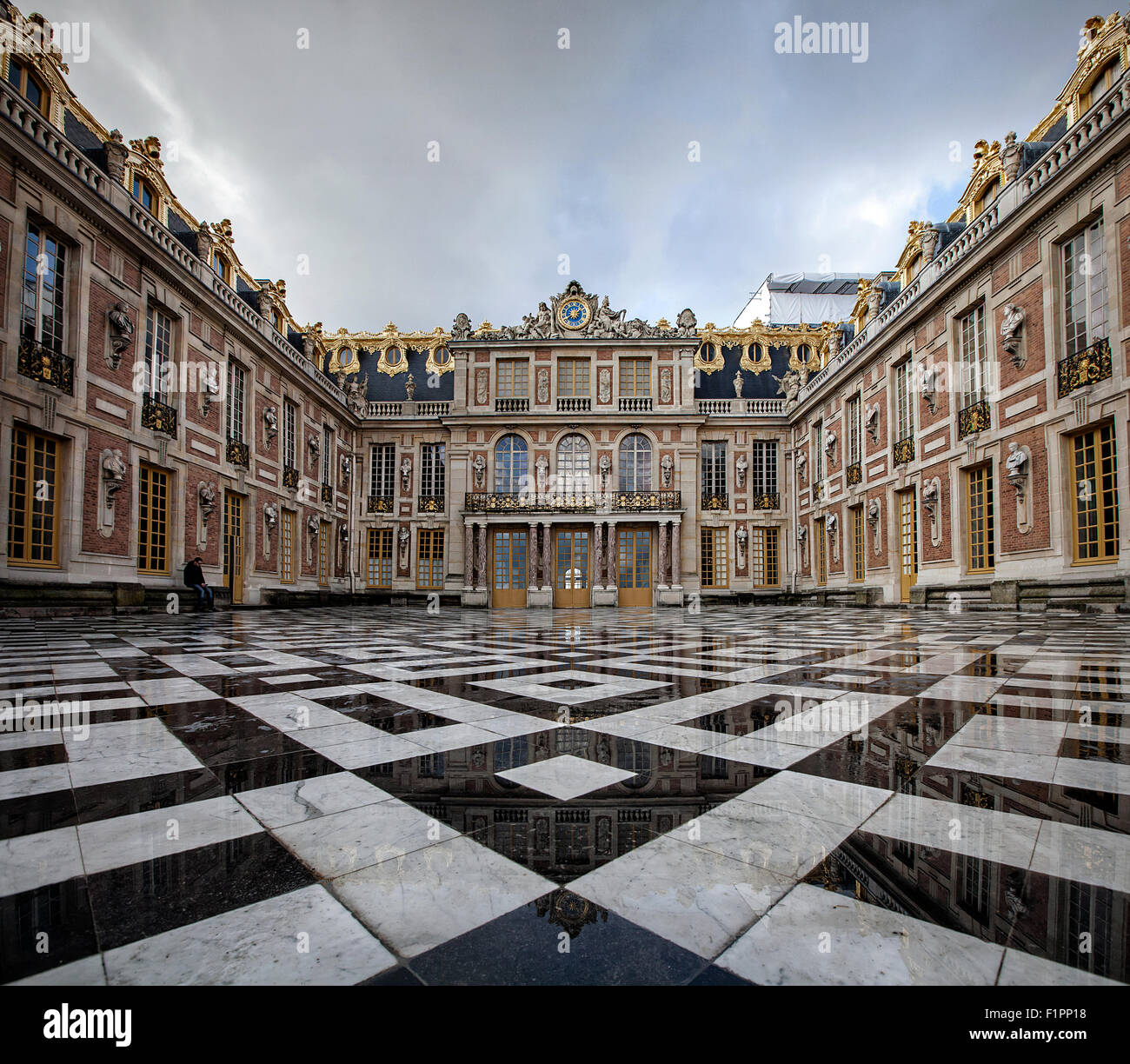 chateau de versailles, marble court, france Stock Photo