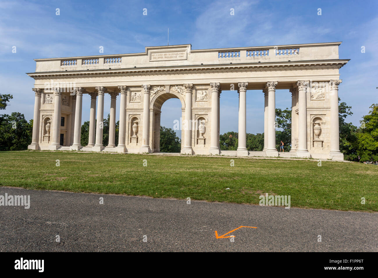 Summerhouse Colonnade, Valtice, UNESCO, South Moravia, Czech Republic, Europe Stock Photo