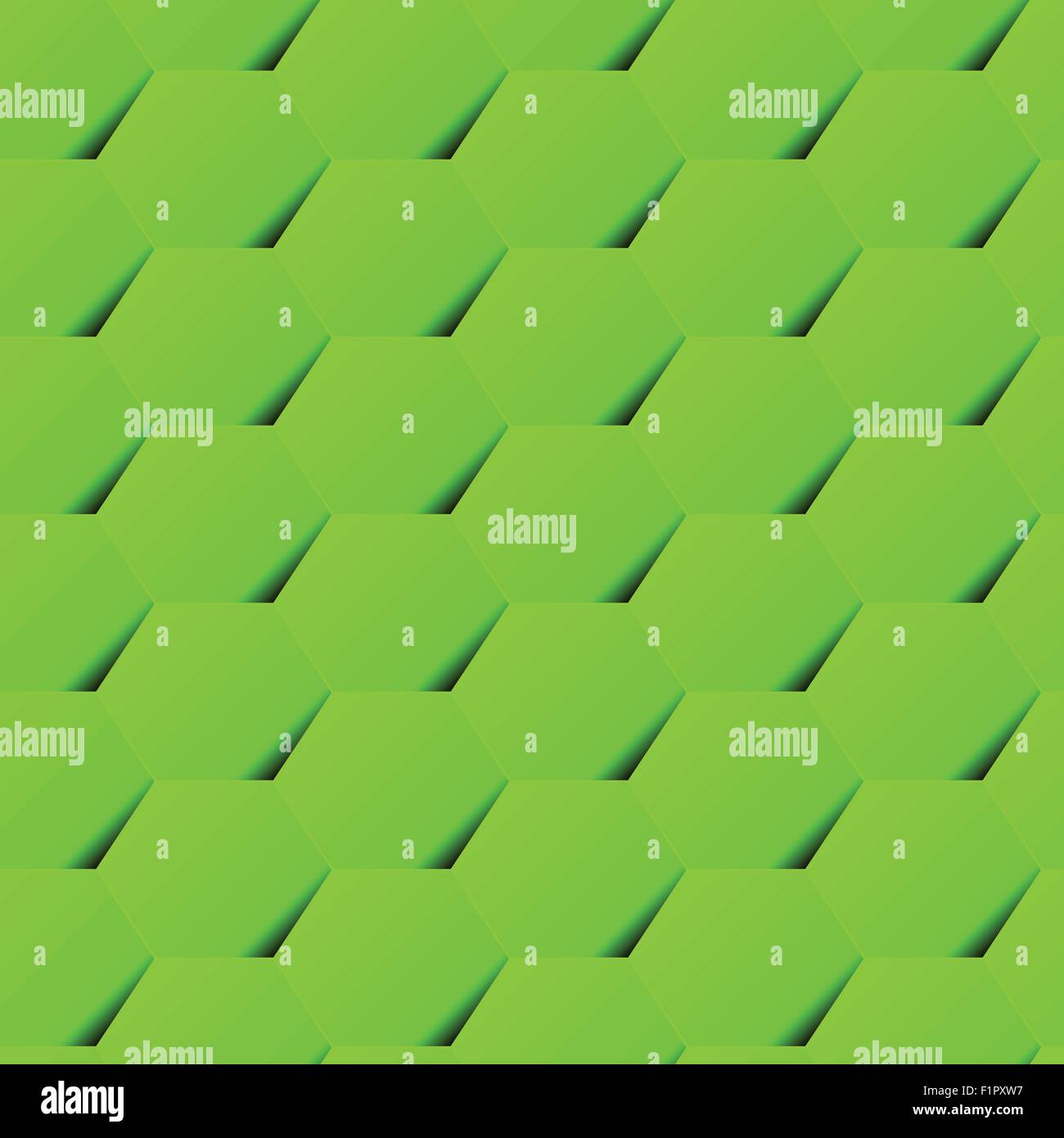 Green geometric hexagon background seamless pattern with shadow Stock ...