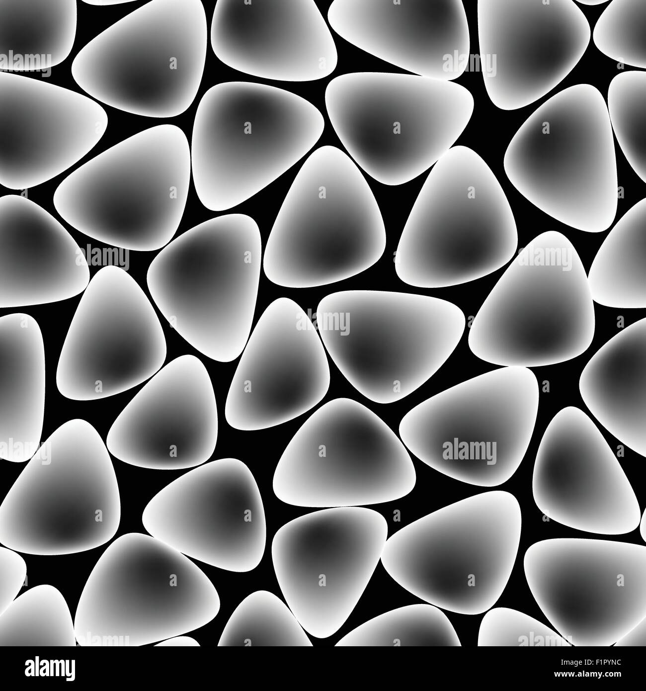 Abstract glass effect shapes in a seamless pattern Stock Vector Image