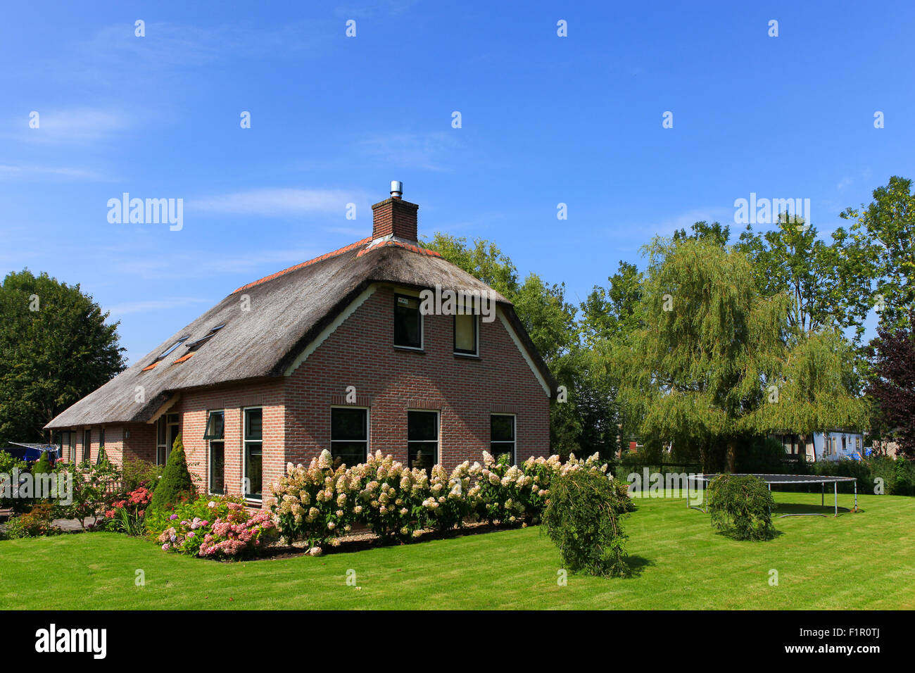 Typical Dutch house at the town of Giethoorn Stock Photo